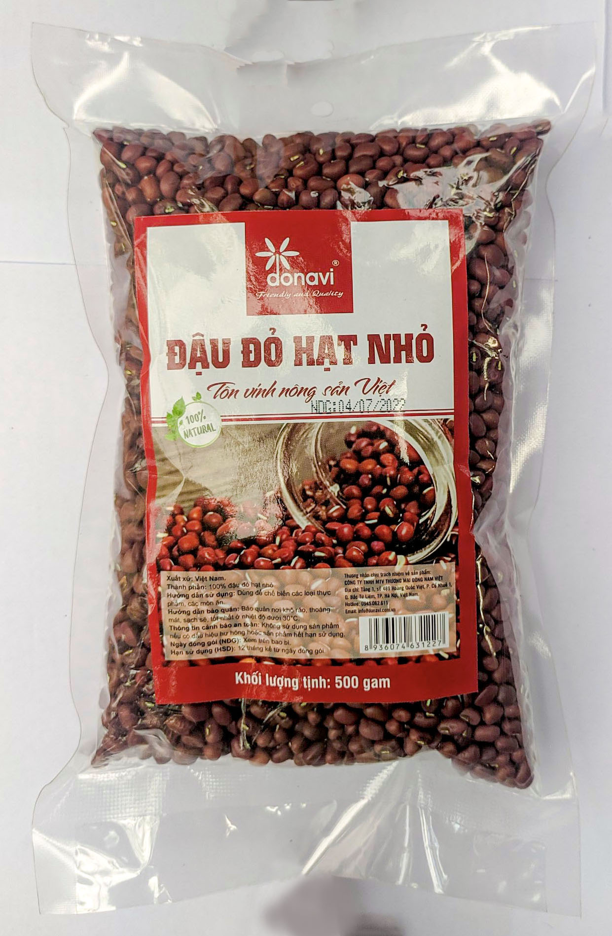 Đậu đỏ hạt nhỏ 500g