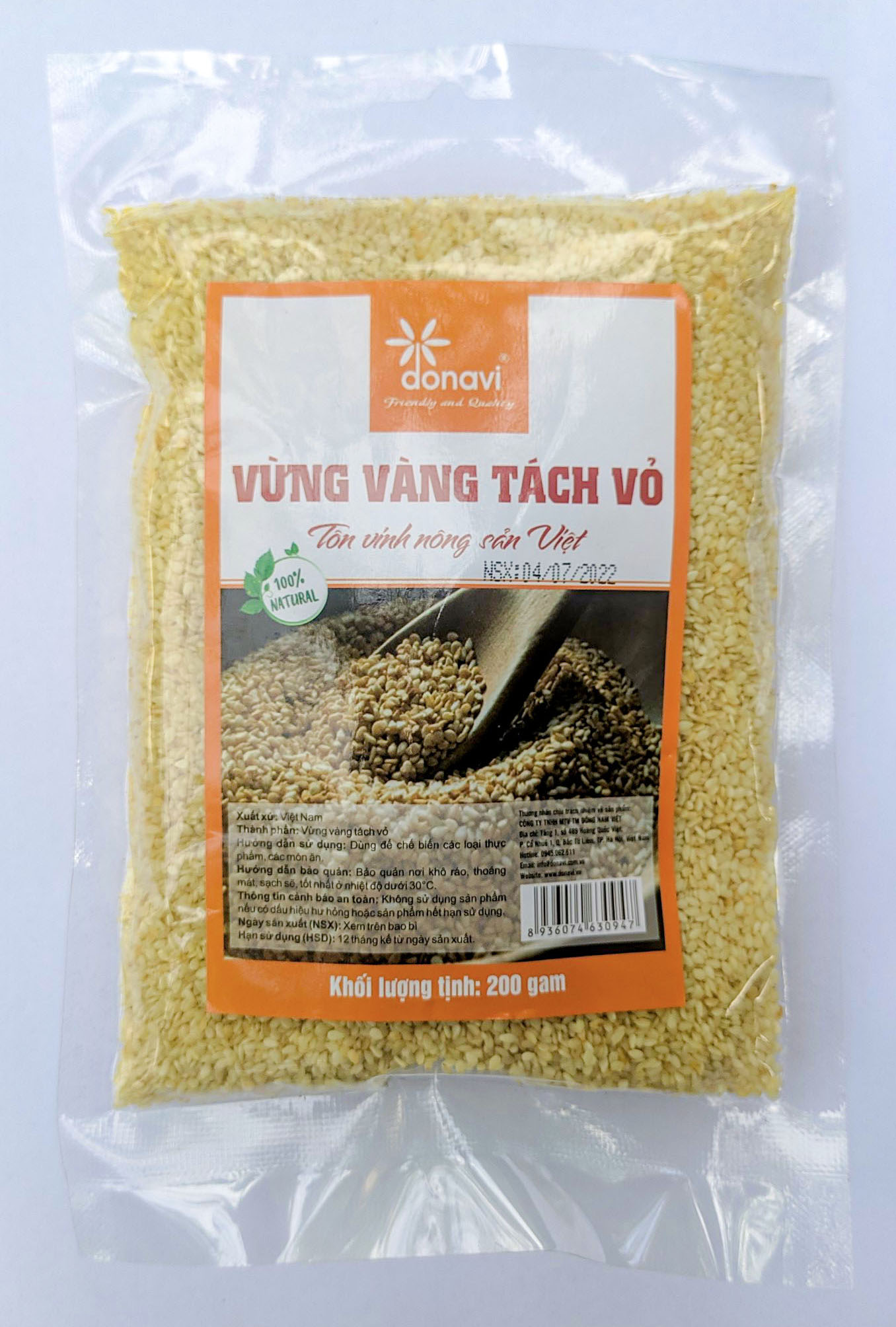 Vừng vàng tách vỏ 200g