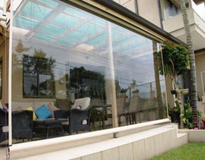 Bạt Che Mưa Trong Suốt Tự Cuốn [Ngăn Chặn Giọt Bắn]