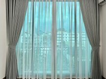 Mẫu rèm vải phòng khách chung cư đẹp, giá tốt