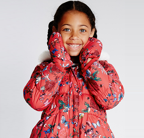 Floral Print Padded Coat with Stormwear™ (1-7 Years)