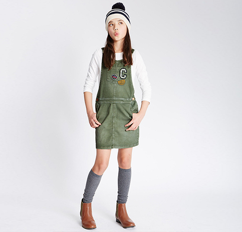 Cotton Rich Applique Pinny Dress (5-14 Years)