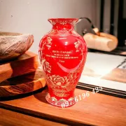 Lọ hoa quà tặng vẽ vàng gốm sứ Bát Tràng