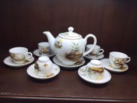 Bộ trà cảnh đồng quê ánh vàng kim