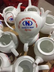 Ấm trà Minh Long in logo
