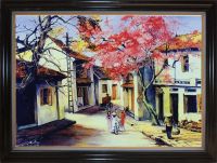 Tranh sứ phố cổ (60cmx 90cm)