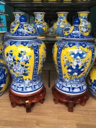 choé sứ hàng kỹ vẽ tứ cảnh cao 50cm