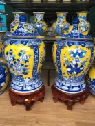 choé sứ hàng kỹ vẽ tứ cảnh cao 50cm