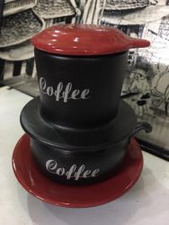 Bộ phin pha cà phê bằng sứ 1 màu