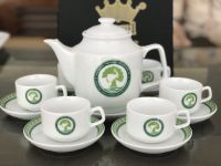 Ấm chén vai vuông cao inlogo