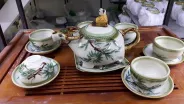 bộ ấm trà vẽ trúc, dáng cậu bé chăn trâu