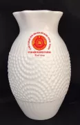 Lọ hoa hàng khử trắng vân cao , 30cm, 36cm