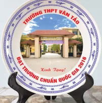 Tranh đĩa in logo ĐK 22cm
