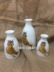 Bộ 3 lọ decor vẽ tay