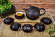 Bộ ấm trà ngấn gốm tử sa Bát Tràng