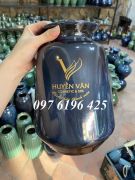 Lọ hoa in logo men hỏa biến  gốm sứ Bát Tràng
