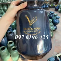 Lọ hoa in logo men hỏa biến  gốm sứ Bát Tràng