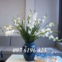 Lọ hoa dáng chum men hỏa biến cao 29cm