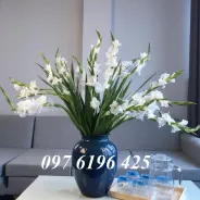 Lọ hoa dáng chum men hỏa biến cao 29cm