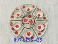 Bộ bát đĩa hoa mặt trời hoa đào đường kính 55cm