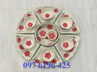 Bộ bát đĩa hoa mặt trời hoa đào đường kính 55cm