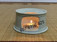 Chân  bếp cồn hâm nóng thức ăn bằng sứ