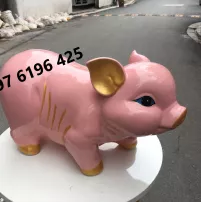 Heo tiết kiệm bằng sứ dáng đứng cỡ lớn gốm sứ Bát Tràng