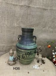 Lọ hoa giả vuốt có tai gốm mộc gốm sứ Bát Tràng
