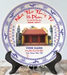 Đĩa lưu niệm bằng sứ đường kính 22cm