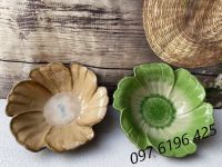 Bát thả hoa để bàn gốm sứ hình hoa bướm