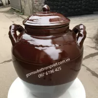 Chum sành ngâm rượu tráng men nâu dung tích 20 lít