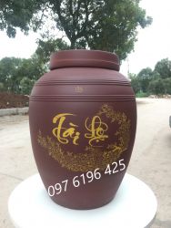 Chum sành ngâm rượu tài lộc gốm Bát Tràng