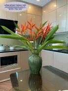 Lọ hoa gốm sứ Bát Tràng dáng chum cao 30cm