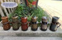 Bộ pha cà phê bằng sứ  men hỏa biến kèm  cốc cao