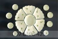 Bộ hoa mặt trời men kem vẽ  hoa sen