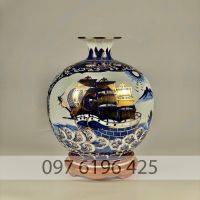 Bình hút tài lộc thuận buồm xuôi gió và kim kê đại cát vẽ vàng kim