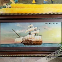 Tranh sứ treo tường thuận buồm xuôi gió kích thước  130cm x 70cm