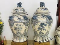 Chóe sứ men rạn vẽ tứ cảnh 100 lít