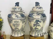 Chóe sứ men rạn vẽ tứ cảnh 100 lít