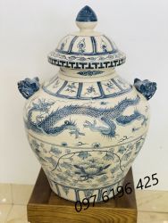 Chóe sứ men rạn vẽ rồng