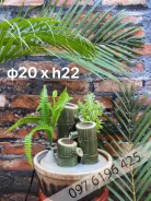 Thác nước phong thủy mini để bàn hình ống trúc