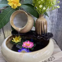Thác nước phong thủy hình ang tròn kích thước 24cmx 30cm
