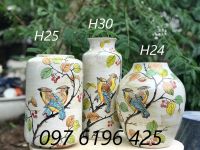 Lọ hoa sứ vẽ nghệ thuật gốm sứ  Bát Tràng