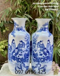 Lộc bình cao 50cm dáng bí vẽ trúc lâm thất hiền