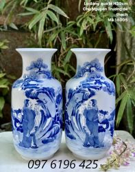 Lọ lộc bình dáng bí cao 39cm gốm sứ Bát Tràng