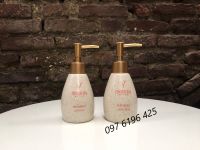 Bình xịt đựng dầu gội, sữa tắm bằng sứ in logo  dáng xoài