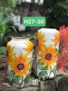 Lọ hoa trang trí bằng gốm sứ hoa hướng dương