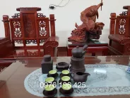 Bộ chén gốm tử sa quai ngang kèm phụ kiện