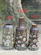Lọ hoa trang trí gốm mộc Bát Tràng