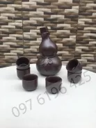 Bộ nậm rượu hình hồ lô bằng gốm dung tích 0.5L